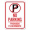 Signmission No Parking Prohibido Estacionarse W/ No Parking Heavy-Gauge Alum Parking, 18" x 24", A-1824-23675 A-1824-23675 - alternate 1